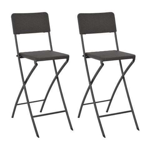 Buy Set of 2pcs Folding Bar Chairs Outdoor Bar Stools Bar Chairs with ...