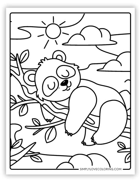 Cute Panda Bear Coloring Pages (Free PDF Printables) - Simply Love Coloring