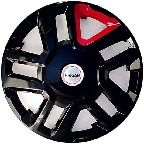 PRIGAN Black Red Wheel Cover 16", for All 16 Inch Cars (Set of 4 Pcs ...