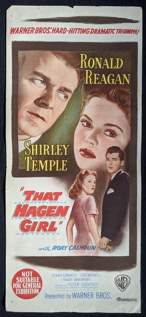 Lot - That Hagen Girl 1947, Starring Ronald Reagan & Shirley Temple ...