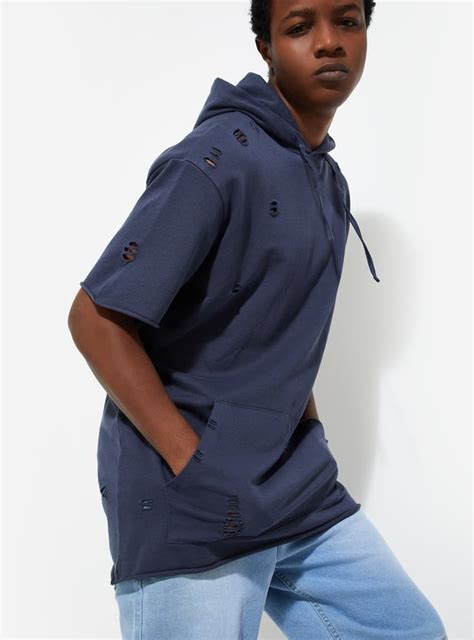 Buy URB_N Men Distressed Oversized Hoodie Online at just Rs. 999.0 ...