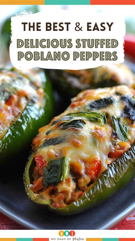 Delicious Stuffed Poblano Peppers | Recipe | Stuffed poblano peppers ...