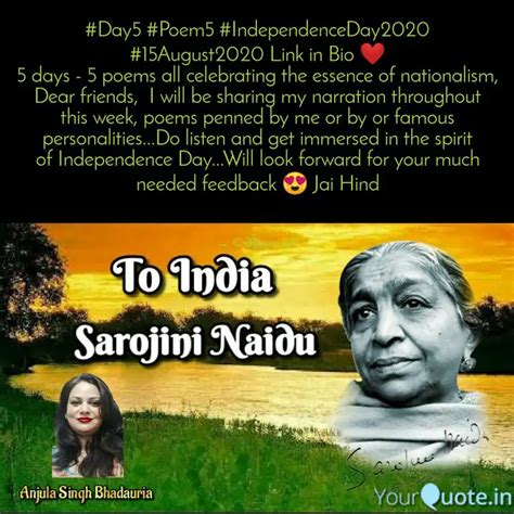 #Day5 #Poem5 #Independenc... | Quotes & Writings by Anjuola Singh ...