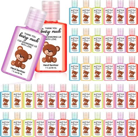 Amazon.com: Gejoy 48 Pack Baby Shower Mini Hand Sanitizer Bulk Travel ...