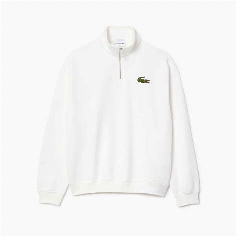 Lacoste | Lacoste quarter Zip Jumper | White | SportsDirect.com