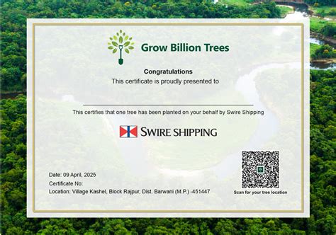A Greener Gesture: Swire Shipping Plants Trees for Every Employee ...