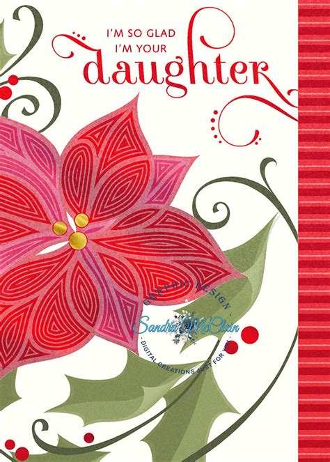 Merry Christmas Daughter Card for Daughter Christmas Cards | Etsy