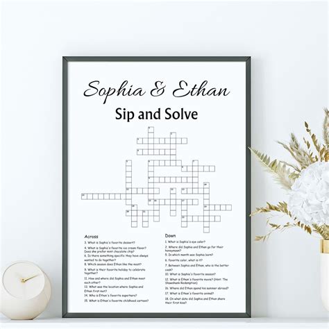 Modelo de palavras cruzadas para casamento, saborear e resolver, jogo ...