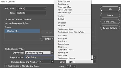 Image result for InDesign Table of Contents Formatting