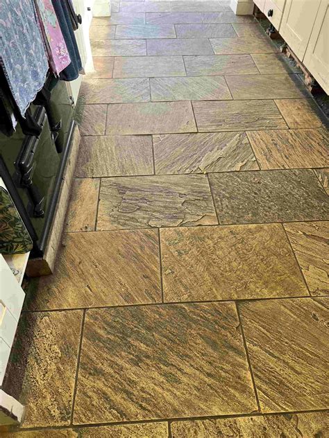 Grubby Stone Kitchen Floor Renovated in Ipswich Suffolk - Kitchen Floor ...