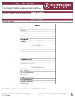 Fillable Online Commercial Income Statement Fax Email Print - pdfFiller