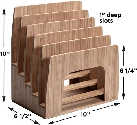 Buy Inclined File Folder and Paper Tray Organizer Bundle, Bamboo, 2 ...