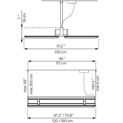 Diade Horizontal Suspension - LucePlan | Chandeliers - USA & Canada