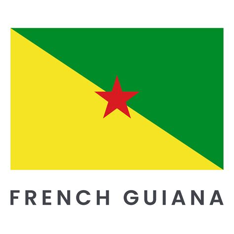 French Guiana vector flag isolated on white background. 40193410 Vector Art at Vecteezy