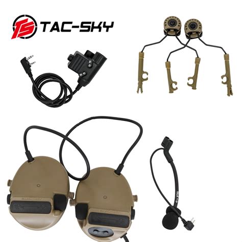 Buy TS TAC-SKY Comtac iii Tactical Helmet ARC Track Stand Shooting C3 ...
