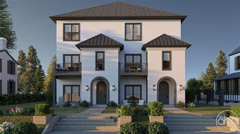 Modern Cottage Style Duplex House Plan | Boucher