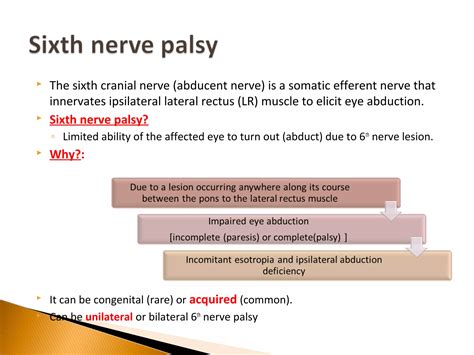 Case study: Sixth Nerve Palsy (Optometric Management) | PPT