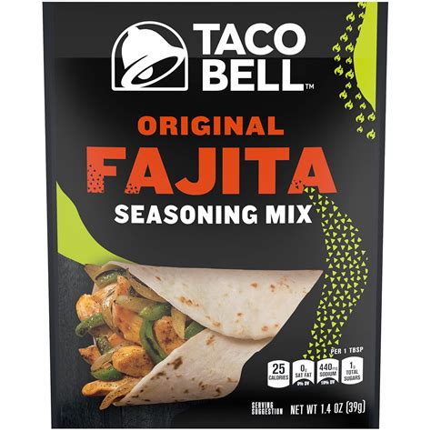 Amazon.com : Taco Bell Original Fajita Seasoning Mix (24 ct Pack, 1.4 ...