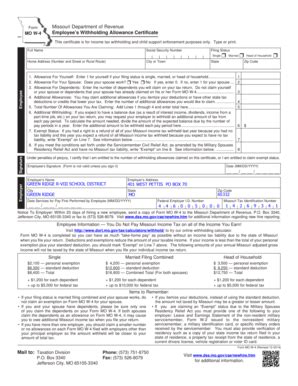 Fillable Online State W-4 Form - Green Ridge High School Fax Email ...