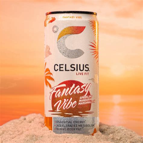 CELSIUS Sparkling Fantasy Vibe, Functional Essential Energy Drink 12 Fl ...