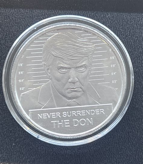 LOT OF 10 X 1 oz .999 Fine Silver Round Trump - The Don Never surrender ...