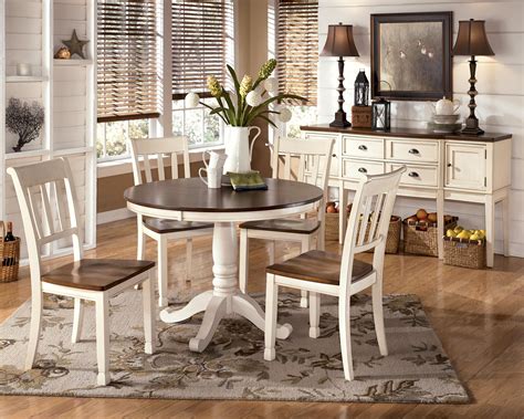 Signature Design by Ashley Whitesburg Two-Tone Round Table with ...