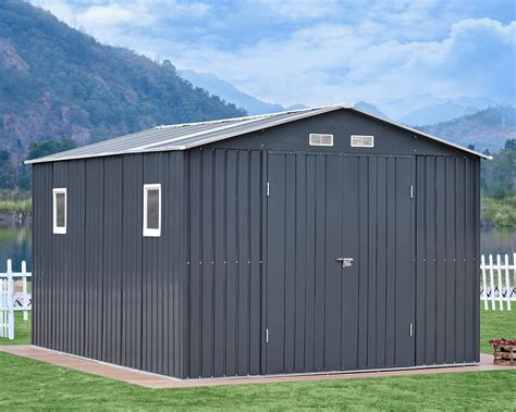 Amazon.com : Ball & Cast 8x12 FT Storage Shed with 2 Lockable Doors,All ...