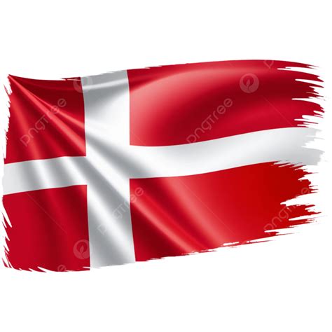 Brush Stroke Danish Flag, Illustration, Element, Denmark PNG Transparent Image and Clipart for ...