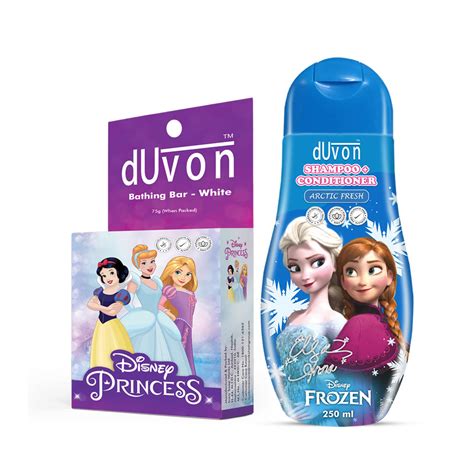 DUVON Disney Kids Combo Pack of 2 | 1 Princess White Bathing Soap Bar ...