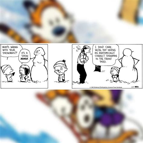 10 Greatest Calvin and Hobbes Comics About Snowmen
