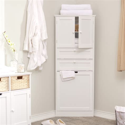 Corner Storage Floor Bathroom Cabinet With Door And Shelf White at ...