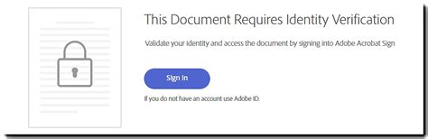 Adobe Acrobat Sign Identity Authentication Methods