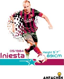 Andres Iniesta das Design 3 Fine Art Print - Sports posters in India ...