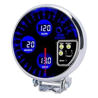 RPM Meter, Clear Digital Scale 4 In1 Gauge High Sensitivity Easy to ...