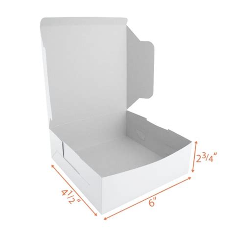 6x4.5x2.75 White Cake Box | Cake Box Near Me