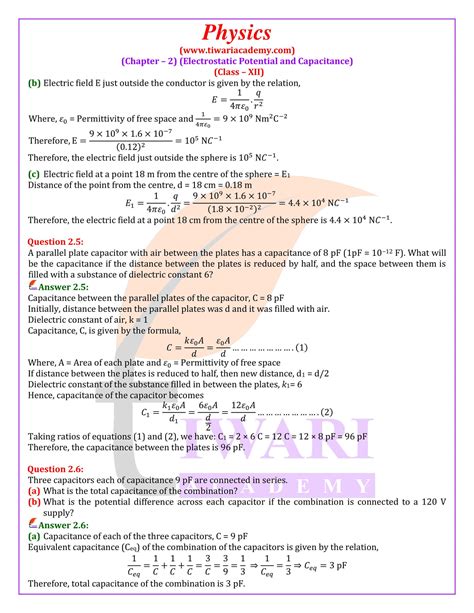 Image result for Class 12 Physics Chapter 2 Numerical 2.25