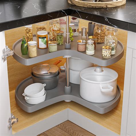 Lazy Susan Kitchen How To Organize A Corner Cabinet For Maximum