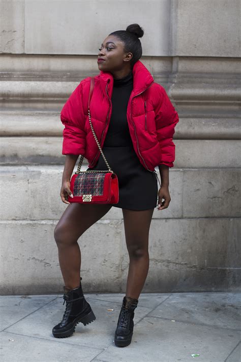 BERSHKA RED PUFFER JACKET