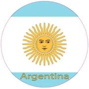 Buy 4in x 4in Labeled Circle Argentina Flag Sticker Vinyl Vehicle Flags ...