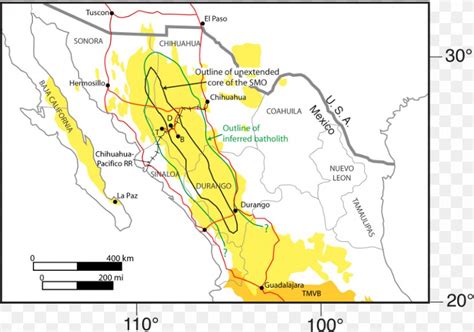 Mexican Plateau Sierra Madre Oriental Large Igneous Province Map ...