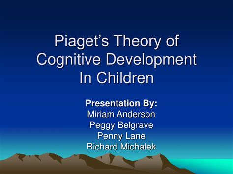 Piaget Learning Theory 的图像结果