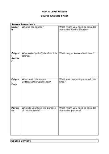Image result for How to Answer Source Question a Level History
