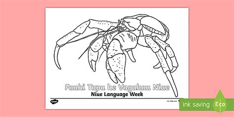 Niue Language Week Colouring Sheet