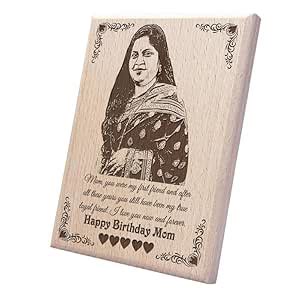 GFTBX Personalized Wooden Photo Frame Birthday Surprise For Mom (7x5 ...