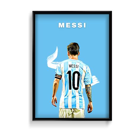 Messi Back Framed Poster (Football Club Posters) – The Mortal Soul