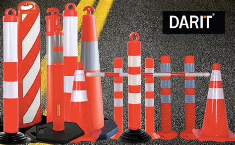 DARIT Road Cone Spring Post SAFETY T-Top Bollard Barrier Parking Block ...