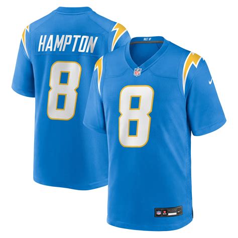 Men's Los Angeles Chargers Omarion Hampton Nike Powder Blue 2025 NFL ...