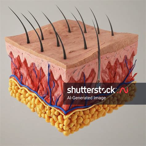 Skin Layer Epidermis Dermis Subcutis Periosteum, tekoälyn generoima kuva 2455343903 | Shutterstock