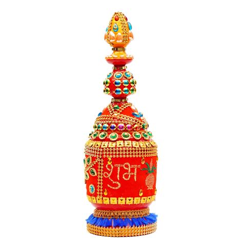 Buy Fine Craft India Wooden Handmade Round Sindoor Box with Meena Work ...