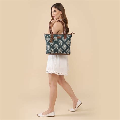 Percy Handicraft Fabric Handbag, Women Office Tote, Shoulder Bag – The ...